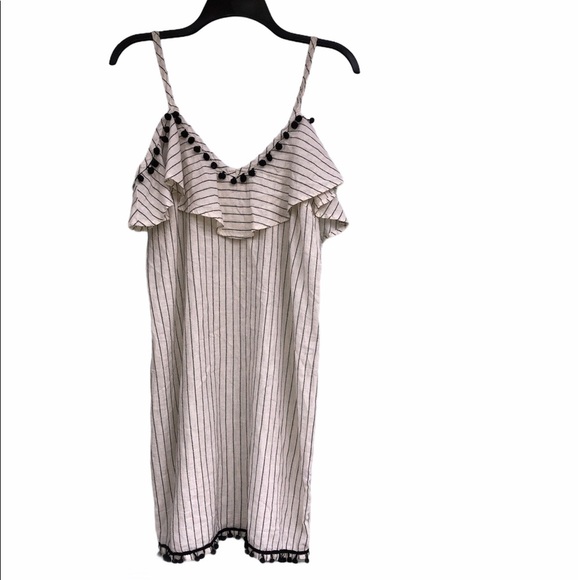 Sam & Lavi size medium cream & black striped dress - Picture 3 of 8